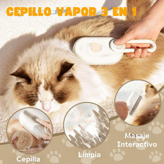 FurBrush®  Cepillo vapor  3 en 1