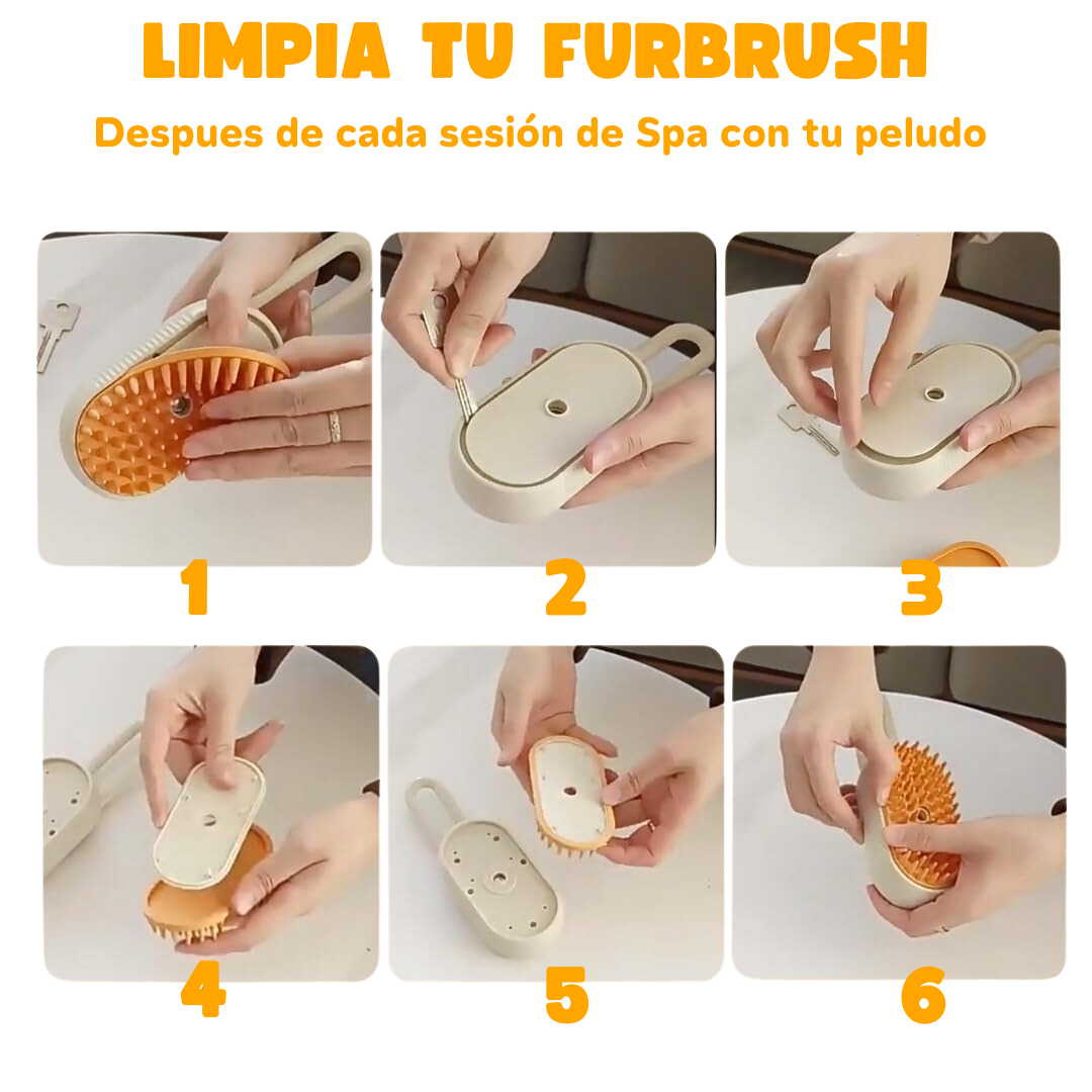 FurBrush®  Cepillo vapor  3 en 1