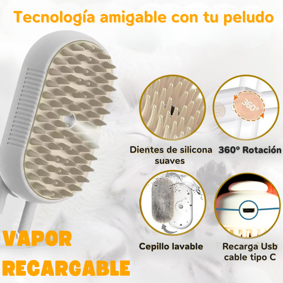 FurBrush®  Cepillo vapor  3 en 1