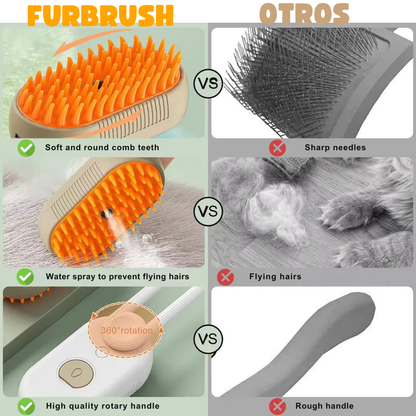 FurBrush®  Cepillo vapor  3 en 1